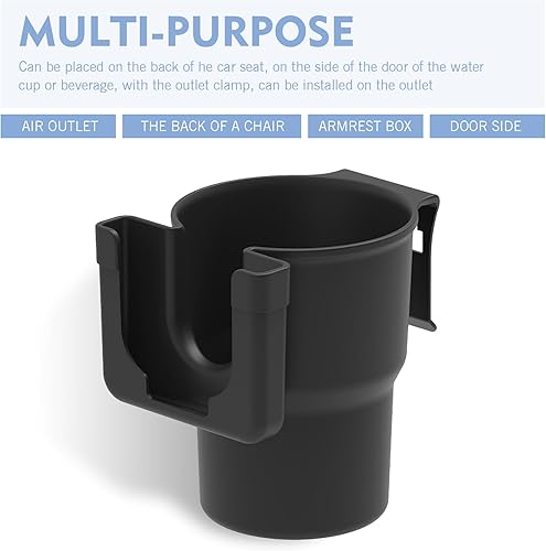 Miniatura 6 de 1 soporte para taza para puerta de auto, soporte de teléfono 2 en 1 + piezas de repuesto para soporte de bebidas, accesorios universales para