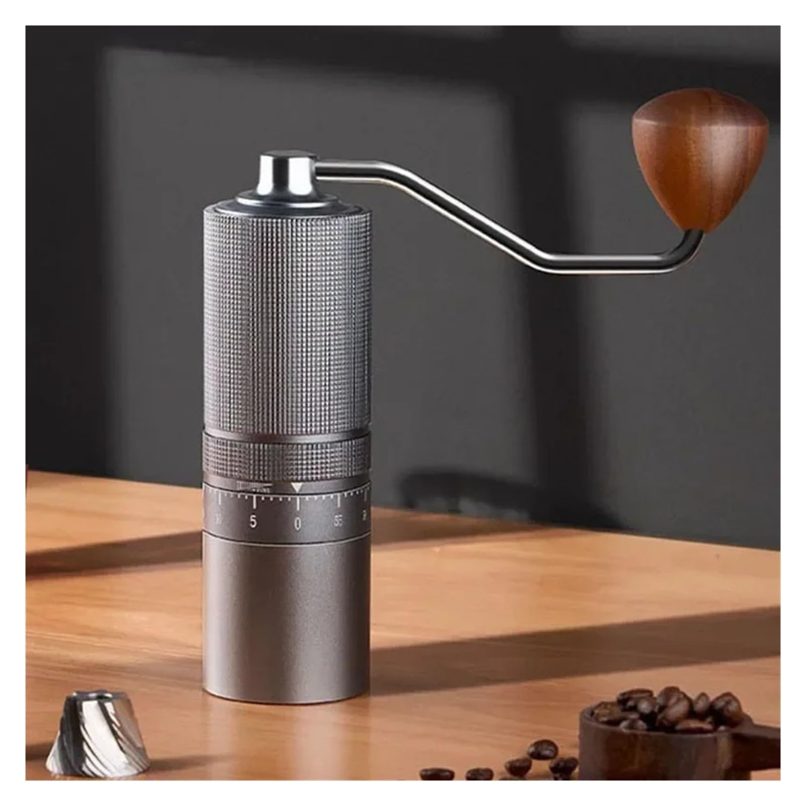 Compatibile con macinacaffè manuale 5 Core 6 7 in acciaio inossidabile for espresso portatile for uso domestico(Black 5 Core)