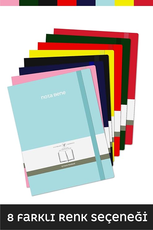 Victoria's Journals Nota Bene Classic Sert Kapak Defter (Lacivert, 19x25 cm)