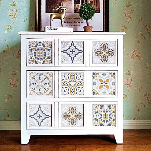 Timeet 44cmx5m Sticky Back Plastic Paper Bohemian Pattern Self Adhesive Wallpaper Waterproof Vinyl Film Roll for Kitchen Cupboards Backsplash Upgrade ThicknessStick on Wallpaper Glossy Easy to Clean