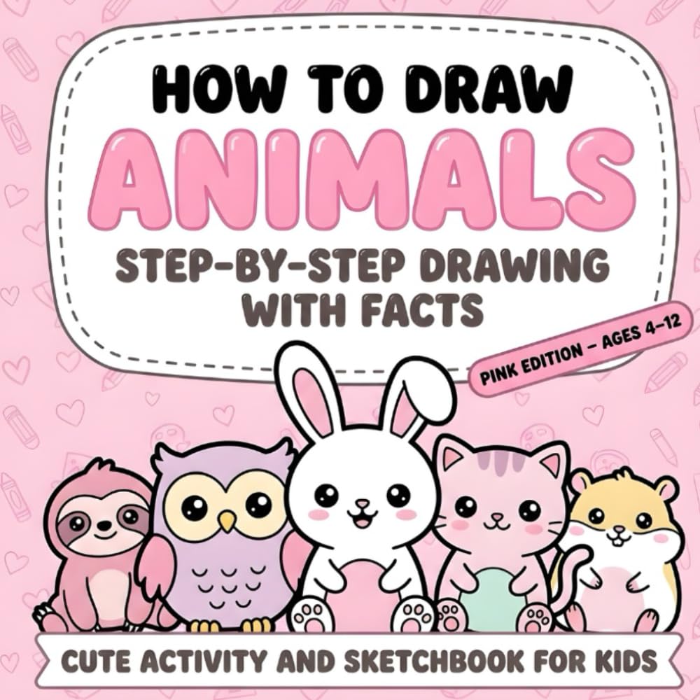How To Draw Animals: Step-By-Step Drawing With Facts, Exotic & Farm Friends, Fantasy Beings and other Amazing Creatures