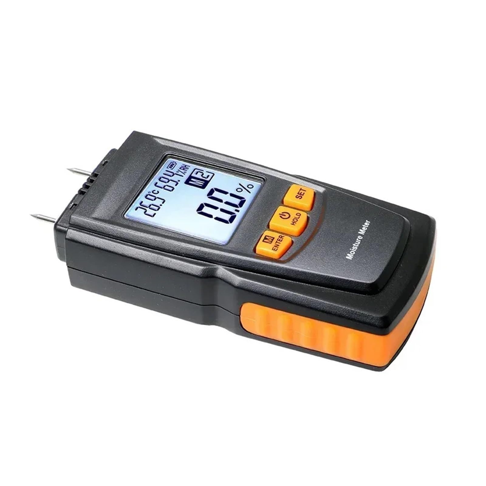 Medidor de Humedad, Medidor de humedad digital, higrómetro, medidor de humedad for madera, detector de humedad for madera, pantalla