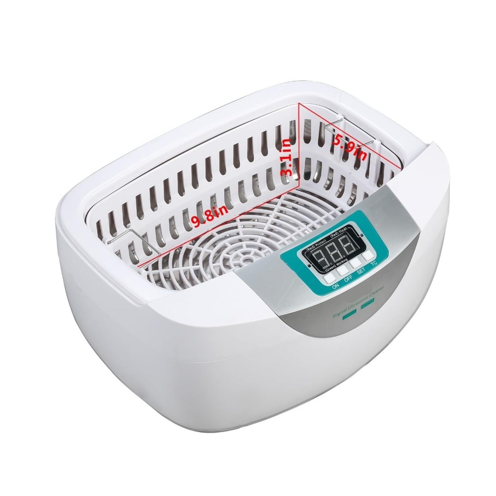 Pulitore Professionale for Gioielli, Macchina Portatile for la Pulizia ad ultrasuoni for Uso Domestico, 2,5 L