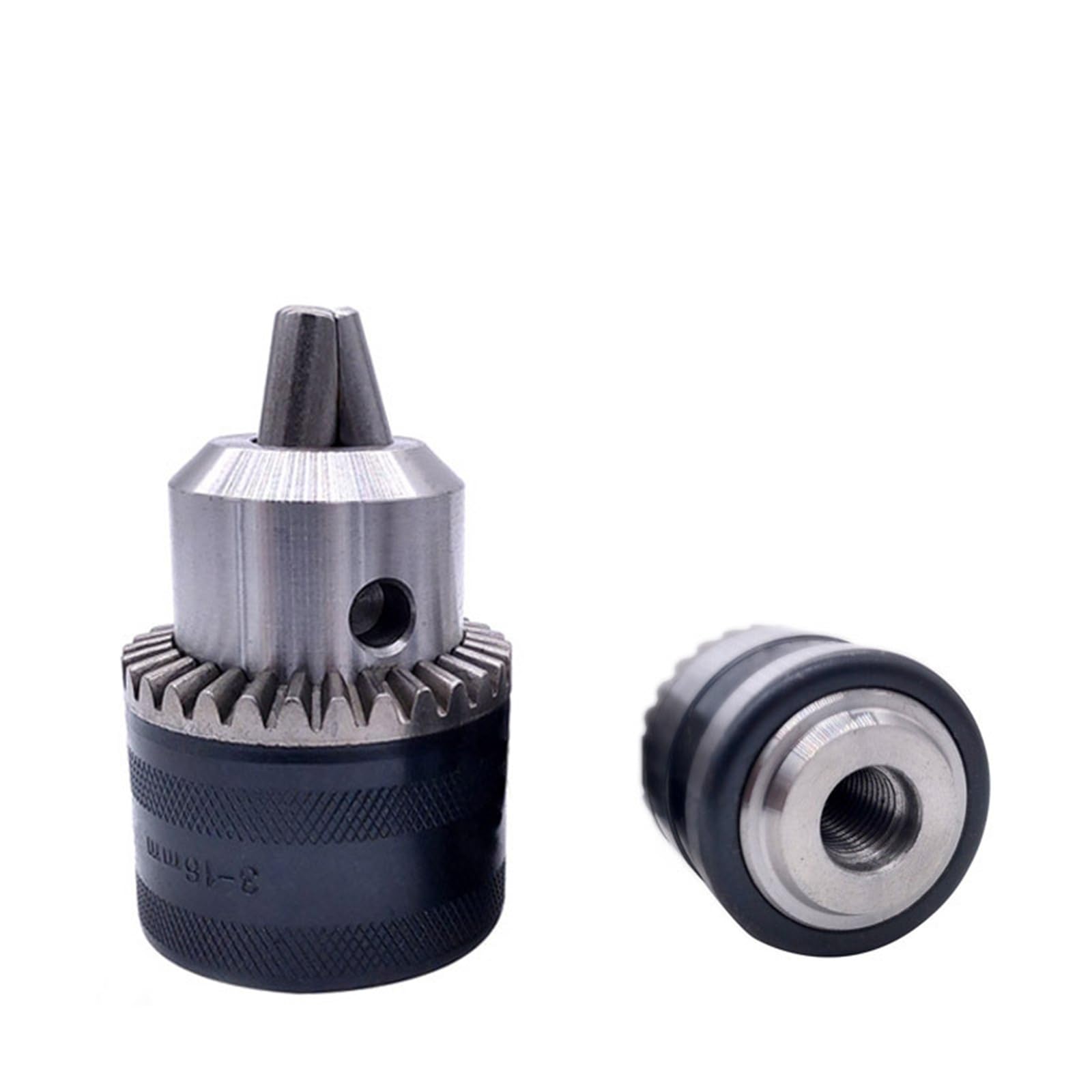Portabrocas de 3 mordazas sin llave con rosca, 1-13mm, 3-16mm B16 B18 con adaptador de conversión de 1/2 pulgadas for conversión de llave de taladro eléctrico, 1 ud.(3-16mm 20UNF)