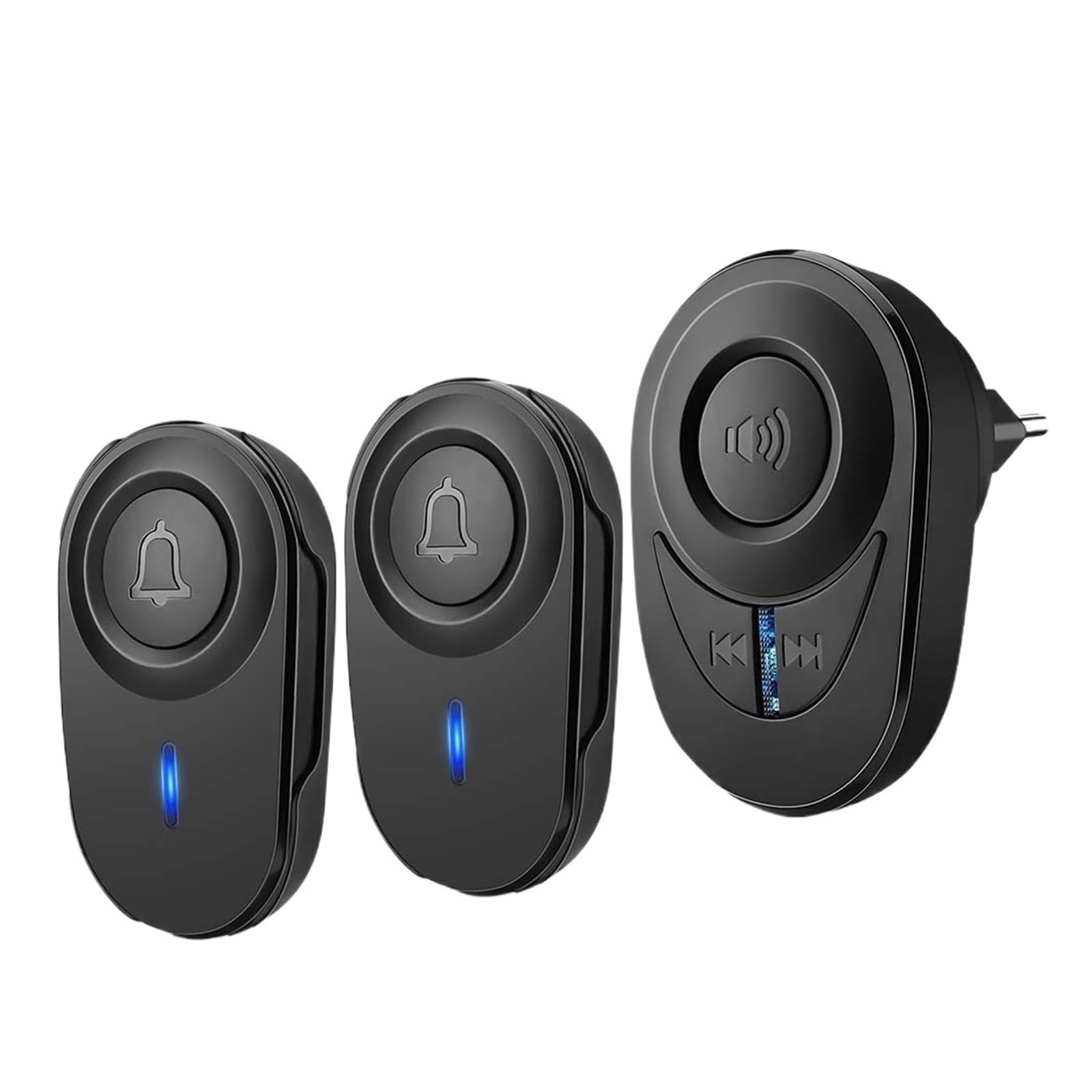 THikk Wireless Doorbell Waterproof 150M Remote Door Bell Security Alarm 48 Songs Welcome House Melodies Door Bell Chime (Color : B, Size : U/S)