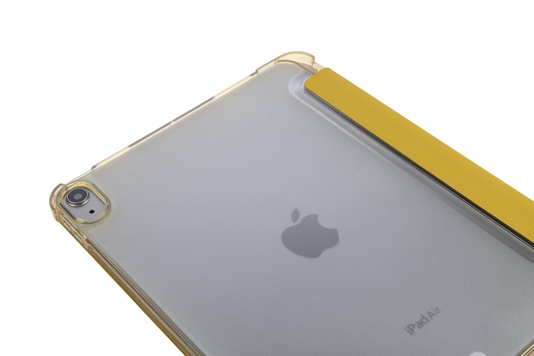 Tucano, Cover per iPad Air 10 e 9" (4ª/5ª Gen) e iPad Air 11" M2 (2024) e M3 (2025), Custodia Satin con Stand e Porta Apple Pencil, Cover Protettiva Anti-Shock in TPU e Policarbonato, Giallo Dark