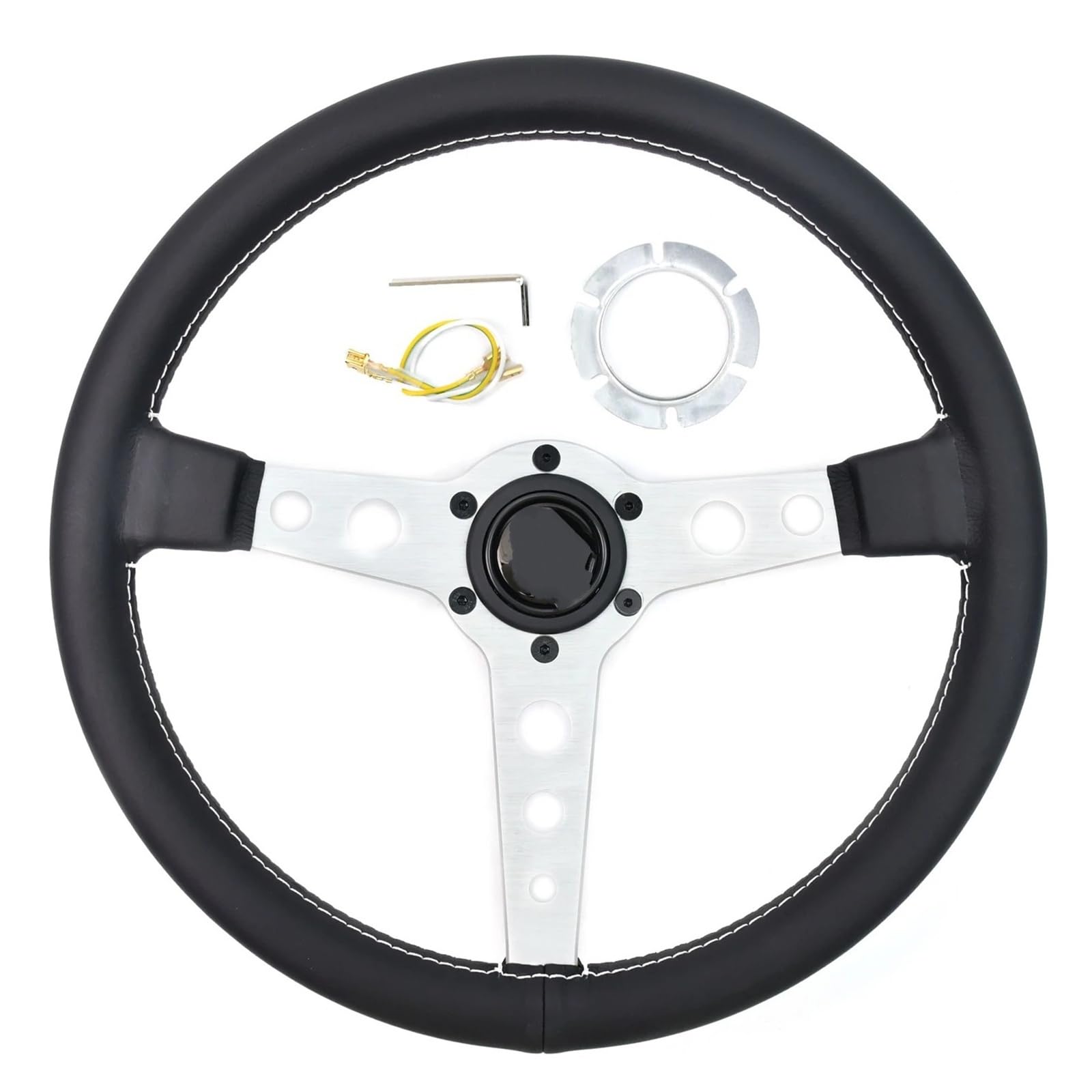 Auto Volante Universale da Corsa in Pelle Vintage da 14 Pollici per Videogiochi