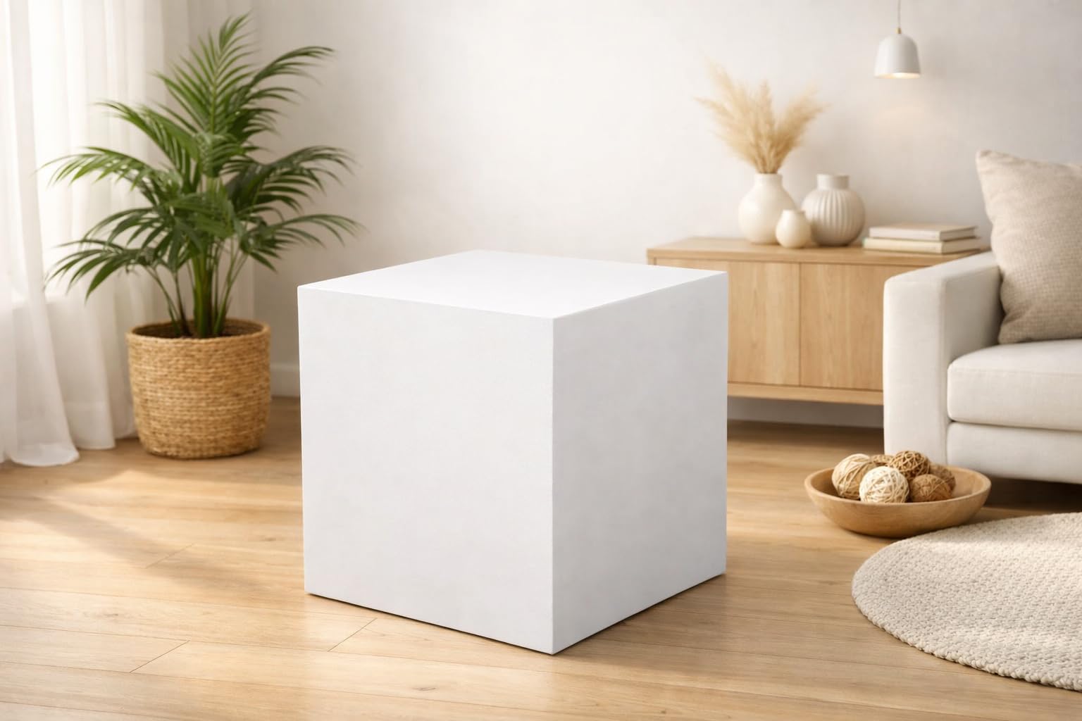 Set di colonne decorative, colonne decorative, cubi, piedistalli, colonna decorativa, bianco