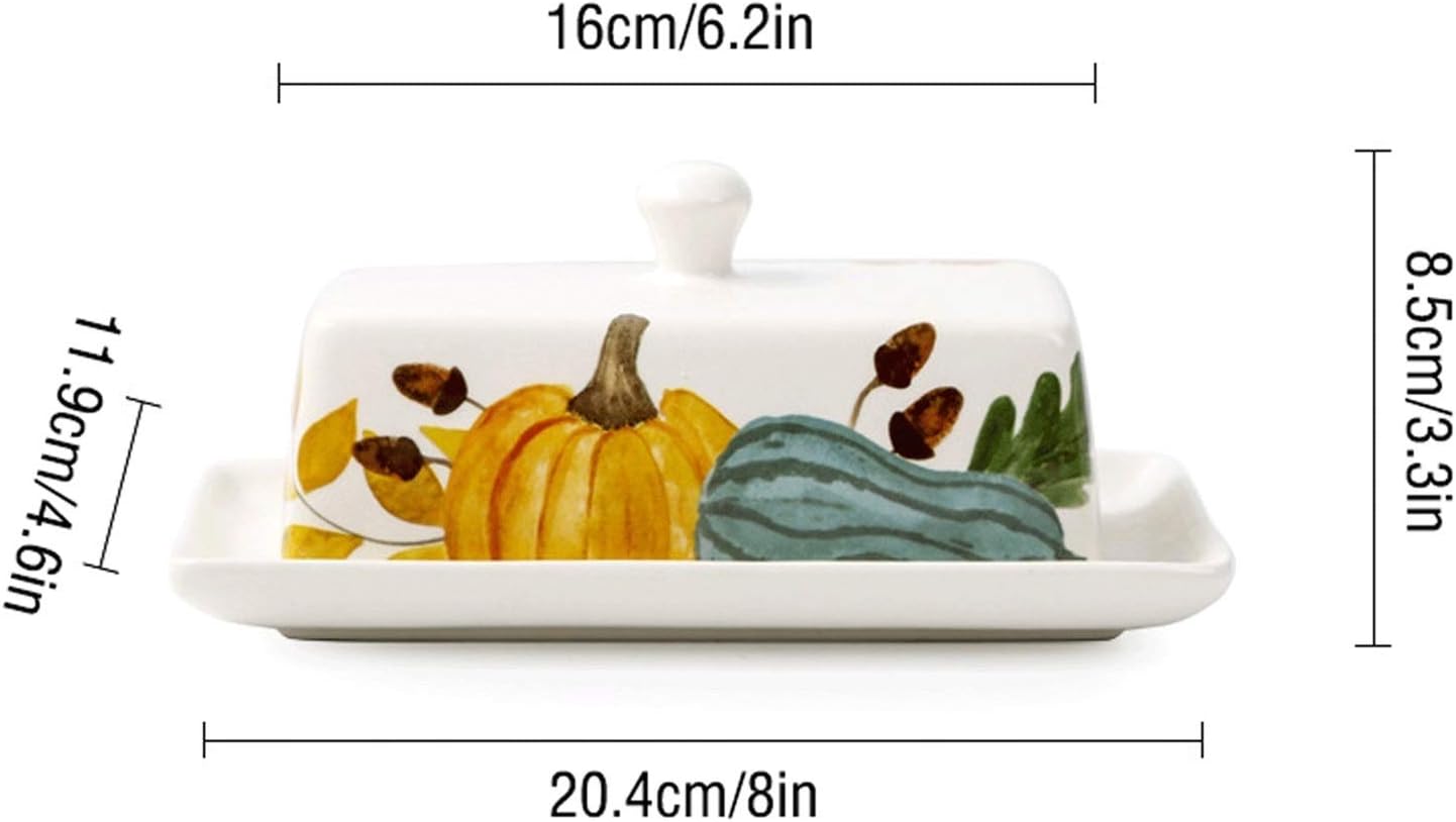 butter dish Ceramic Butter Dish with Lid, Suitable for Family, Hotel and Restaurant Ceramic Tableware, Can Be Used As Holiday Gift Butter Dish Butter Plate ( Color : White )