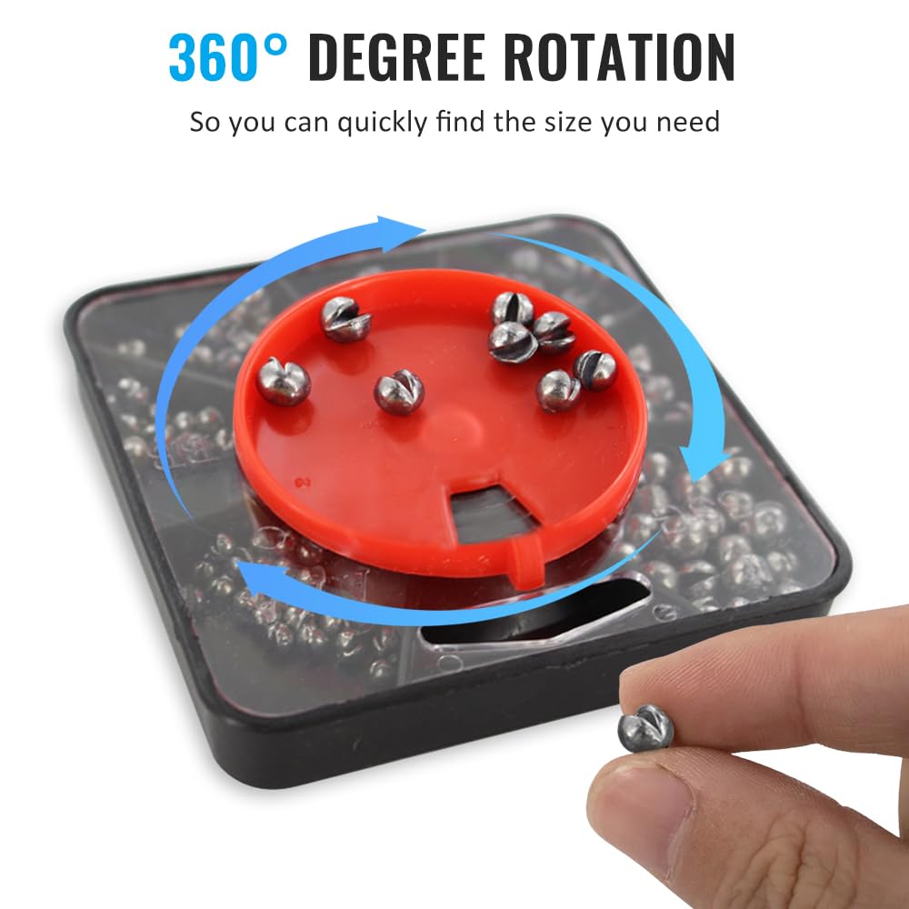 Set Piombi Da Pesca 179 Pezzi - 7 Misure Da 0,2g A 1,5g - Con Scatola Portatile - Foto 7