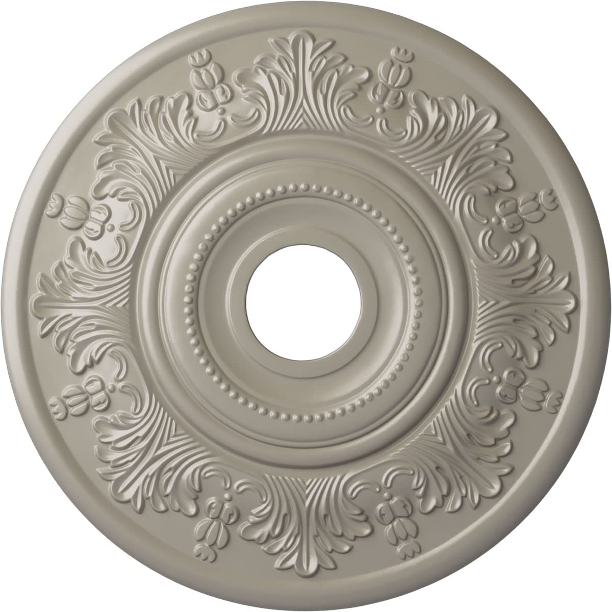 Medallón de techo Vienna Ekena Millwork negro CM20VIAMF moldura circular decorativa para lámpara