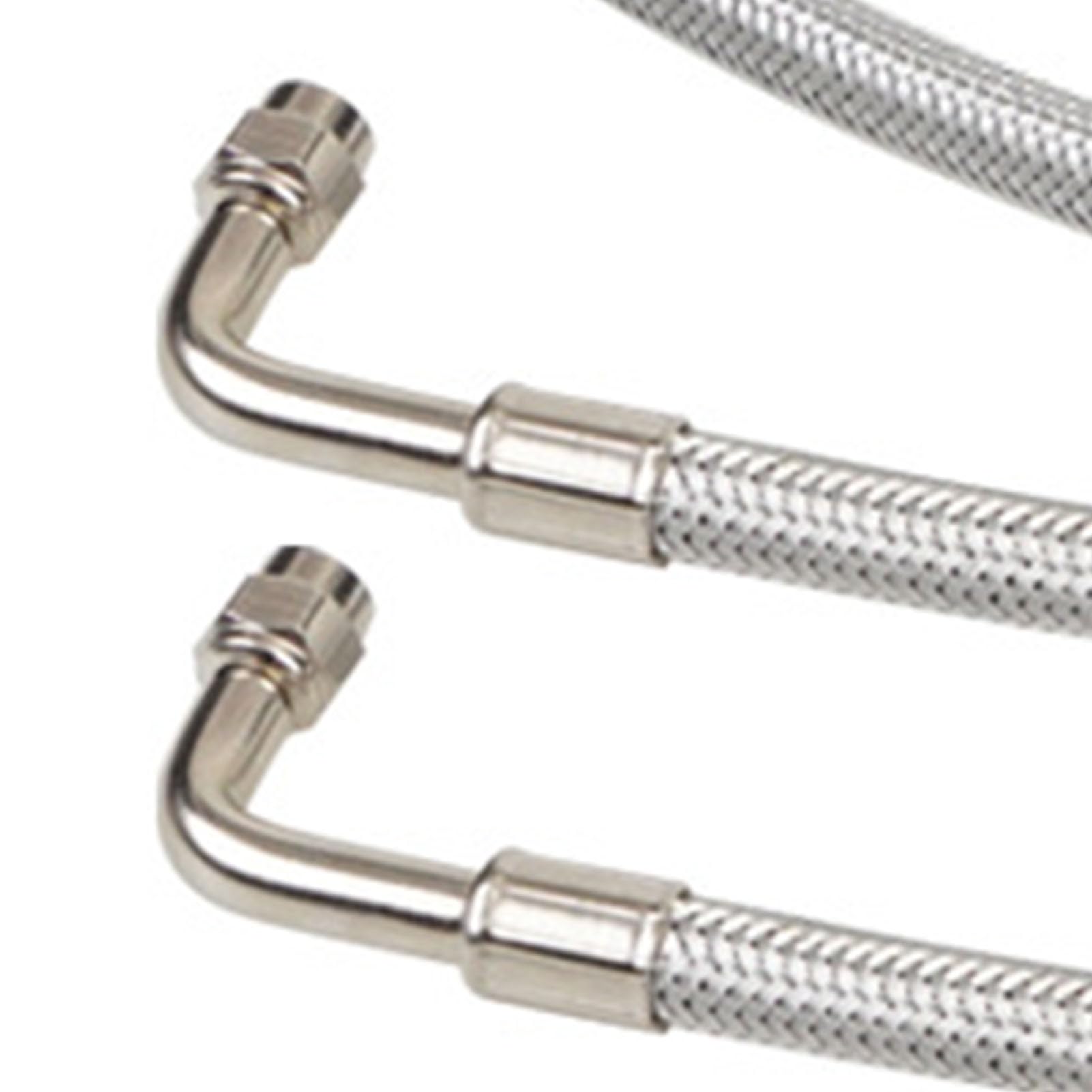 Valve Stem Extenders with Braided Design, 39.2cm Hose | Trwała stal nierdzewna, szczelna uszczelka, idealna do wózków dwukołowych