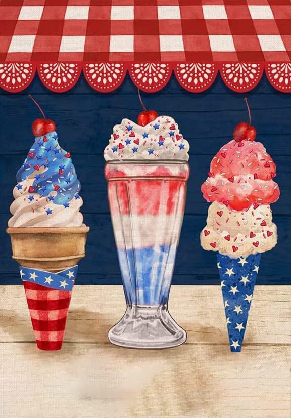 500-Piece Wooden Jigsaw Puzzle - Summer Ice Cream Patriotic Theme, With Poster & Letter-Coded Back, 20.5" X 15"