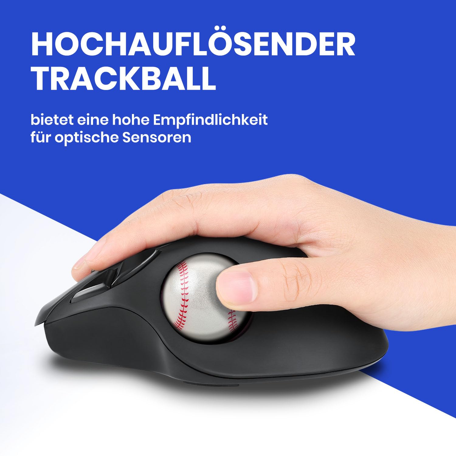 perixx PERIPRO-303BSB - Trackball sportivo da 3,4 cm, design divertente e originale, compatibile con M570, M575, PERIMICE-517/520/717/720 e altri mouse trackball da 3,4 cm