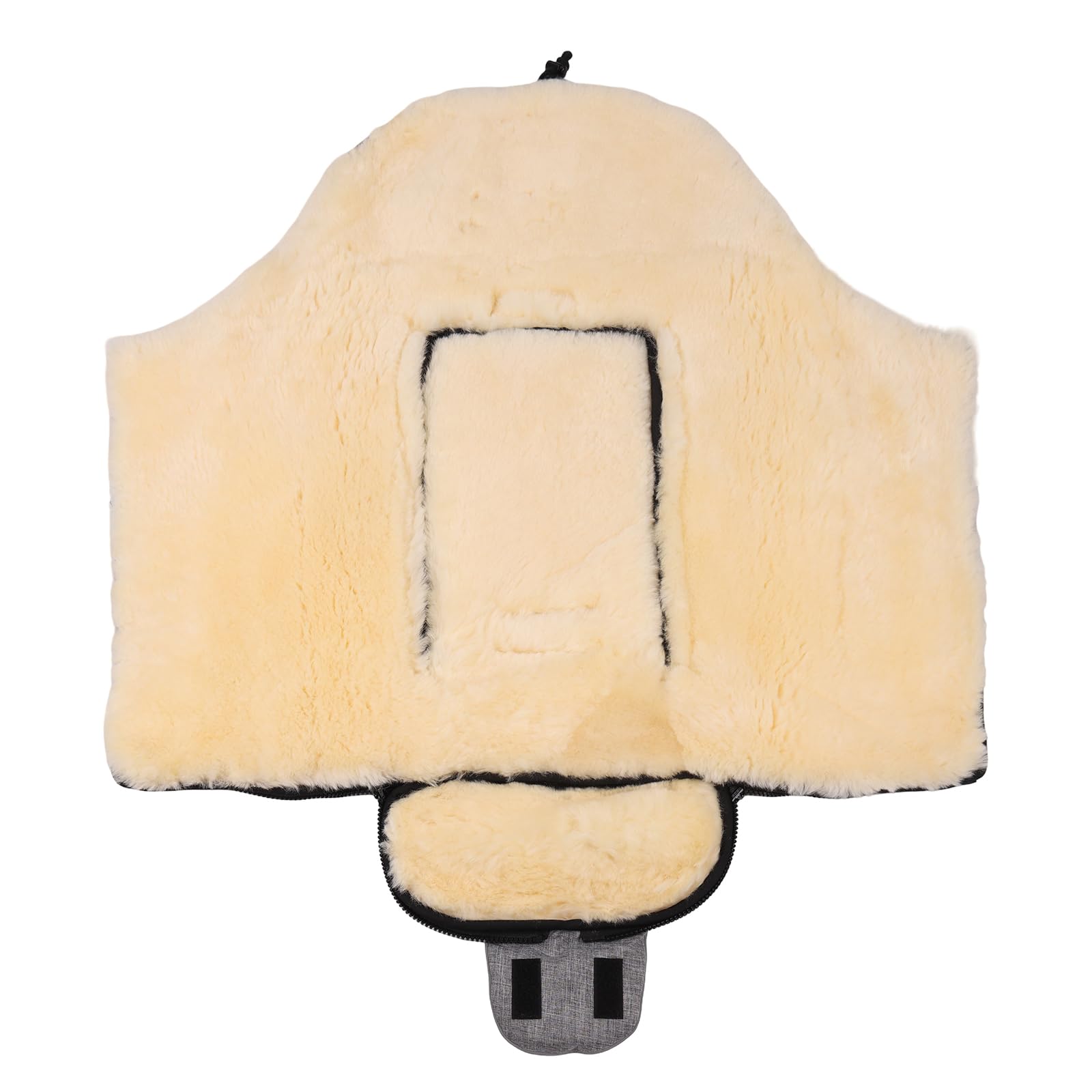 Saco de invierno para cochecito de bebé, saco de piel de cordero, conchas de bebé, bañeras y capazos suaves, hecho de piel médica repelente al viento y al agua (mezcla gris claro)