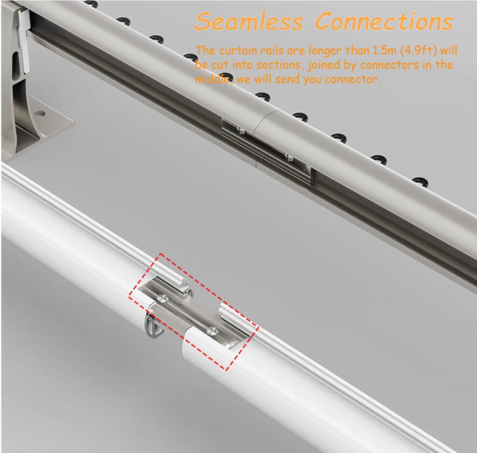 Heavy Du Double Track ain Rod – Soporte de pared para ducha y cortina de 20 pies con deslizadores – Perfecto para uso doméstico, hospital y hotel – Diseño blanco resistente