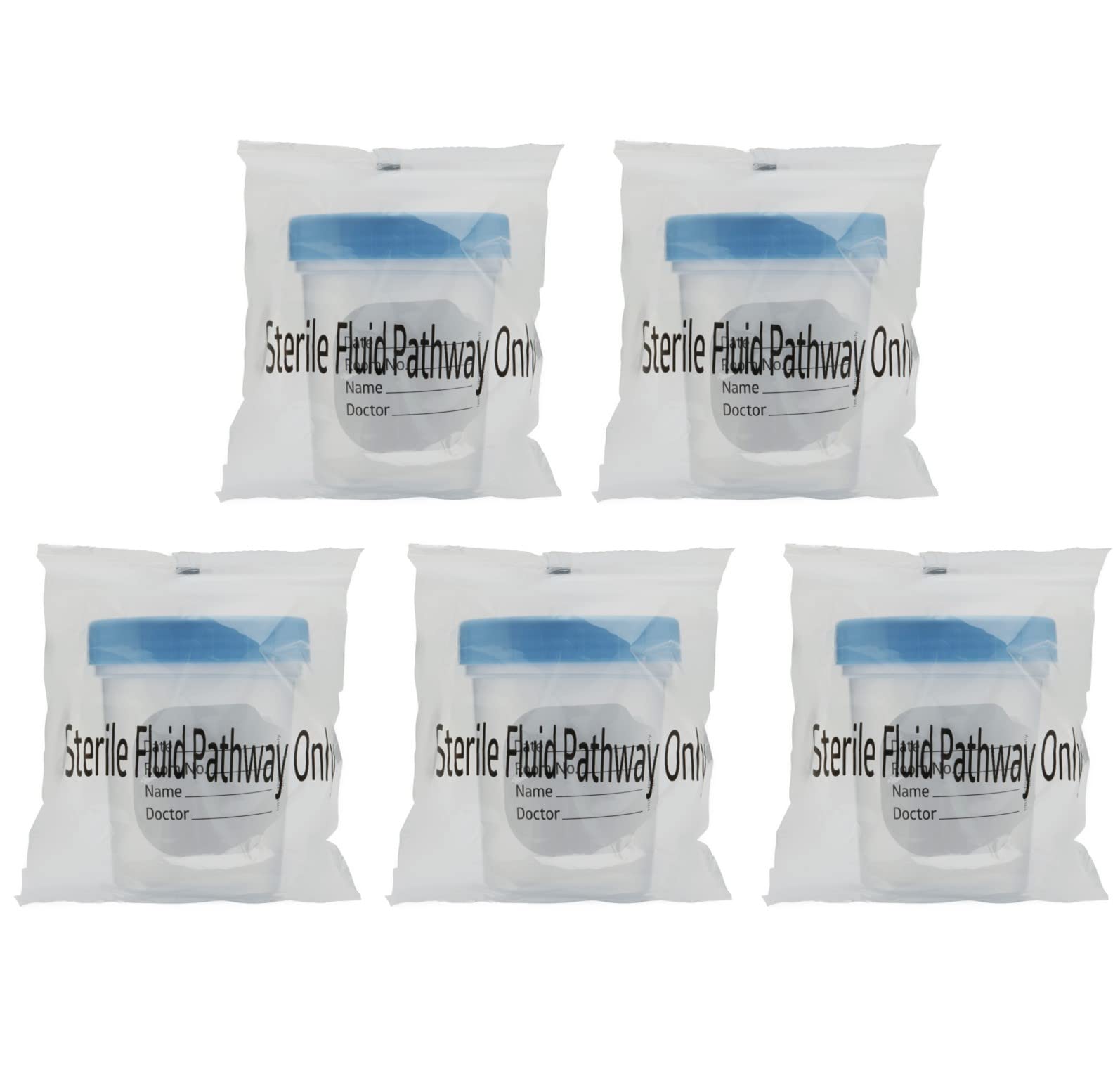 Buy Sterile Specimen Cups [5 Count] 4oz Clear Urine Cup with Leak Proof