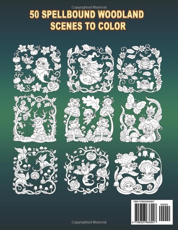 50 Spellbound Woodland Scenes to Color - Image 2
