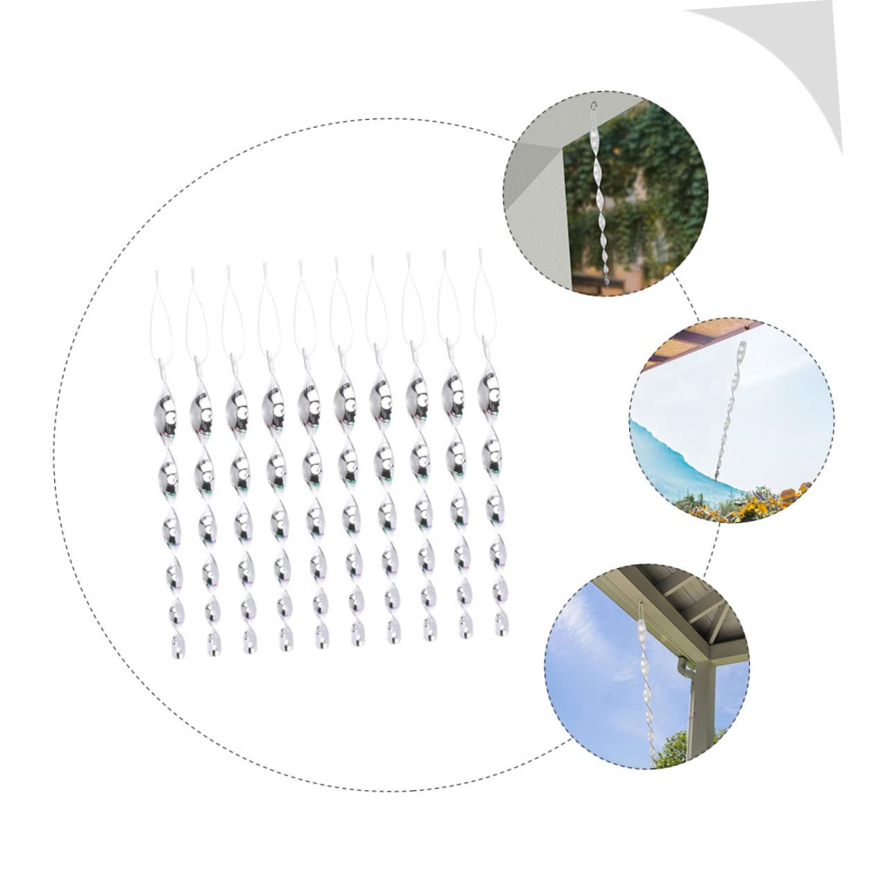 Toddmomy 5 Juegos Palo De Pájaros Paloma Búho Viento De Buho Gaviota Cintas Ahuyentadoras De Pájaros Cuervo Halcón Señuelo De Pájaro Herramientas Para Pájaros Silver Pd 30 Uds * 5