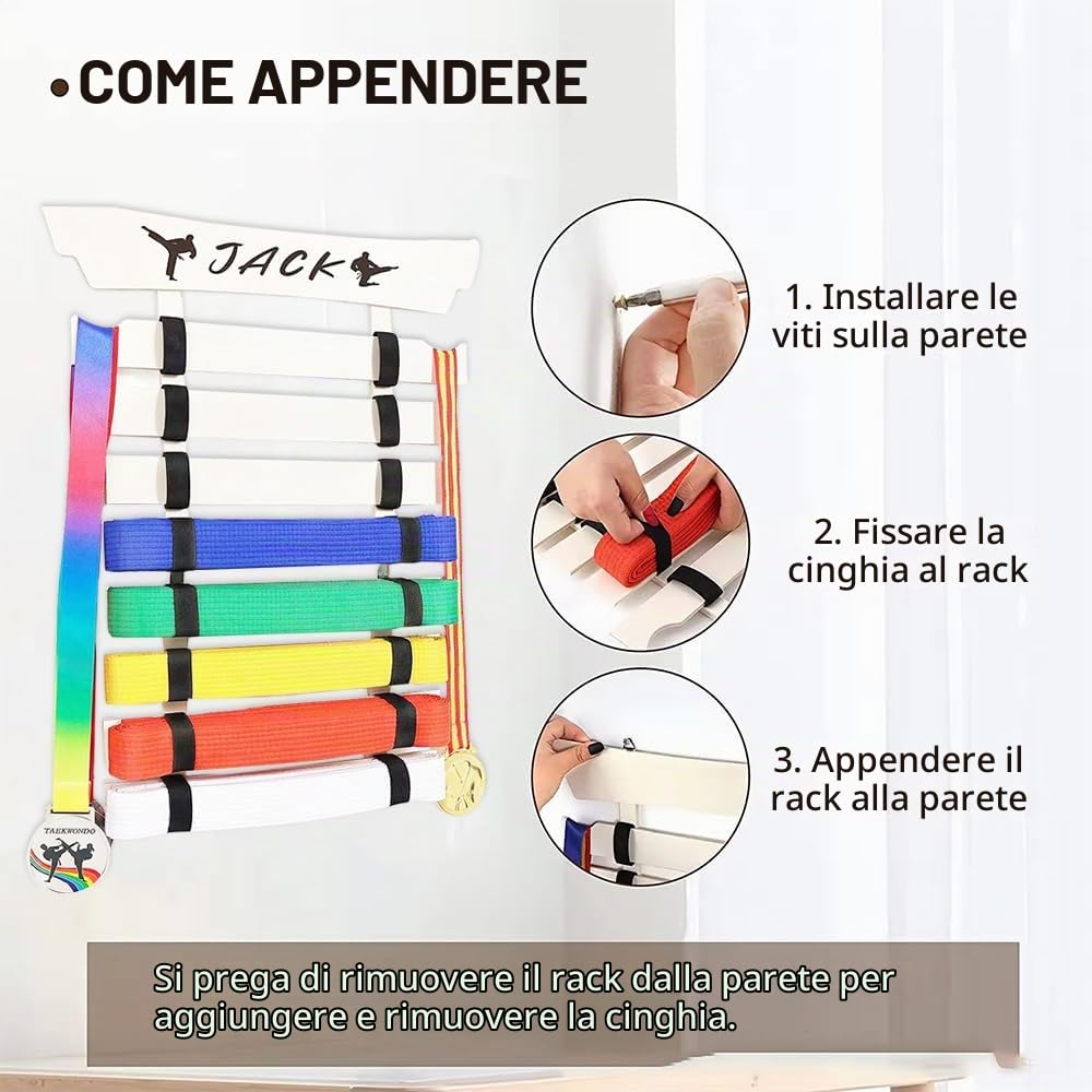 Supporto per Cintura per Arti Marziali, per 8 Cintur
