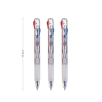 Amazon | 洗練された 赤と青インクの2色ボールペン、ノック式