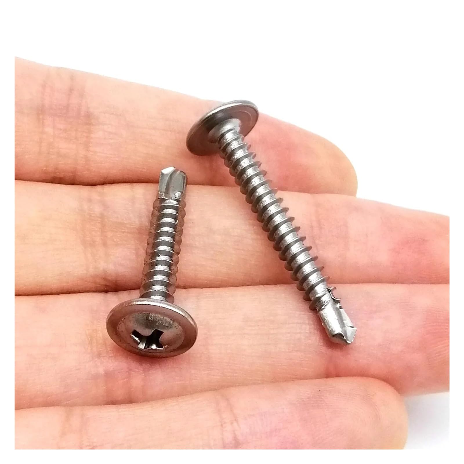 100/150 pz M4.2 .8 410 In Acciaio Inox Croce Phillips Rondella Rotonda Testa Trapano Coda Vite autofilettante Mix 5 formati Kit Set Box(M4.2 150pcs)