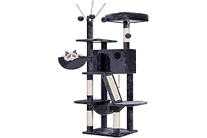 Hey-Brother Cat Tree: 53-Inch Elevated Paradise for Indoor Cats