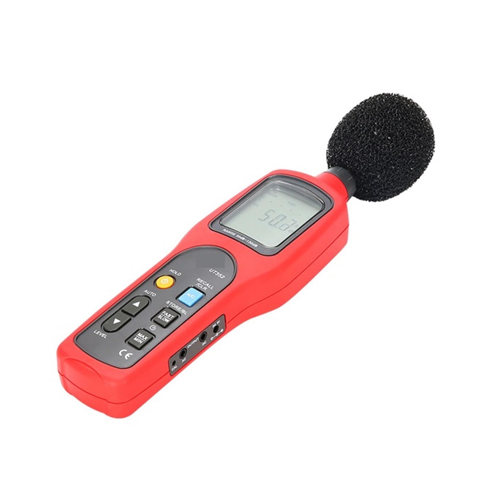 Misuratore di Decibel, misuratore di Livello sonoro Digitale, Tester di monitoraggio del Rumore da 30 a 130 Db, frequenza 31,5 Hz ~ 8000 Hz con Funzione di Allarme