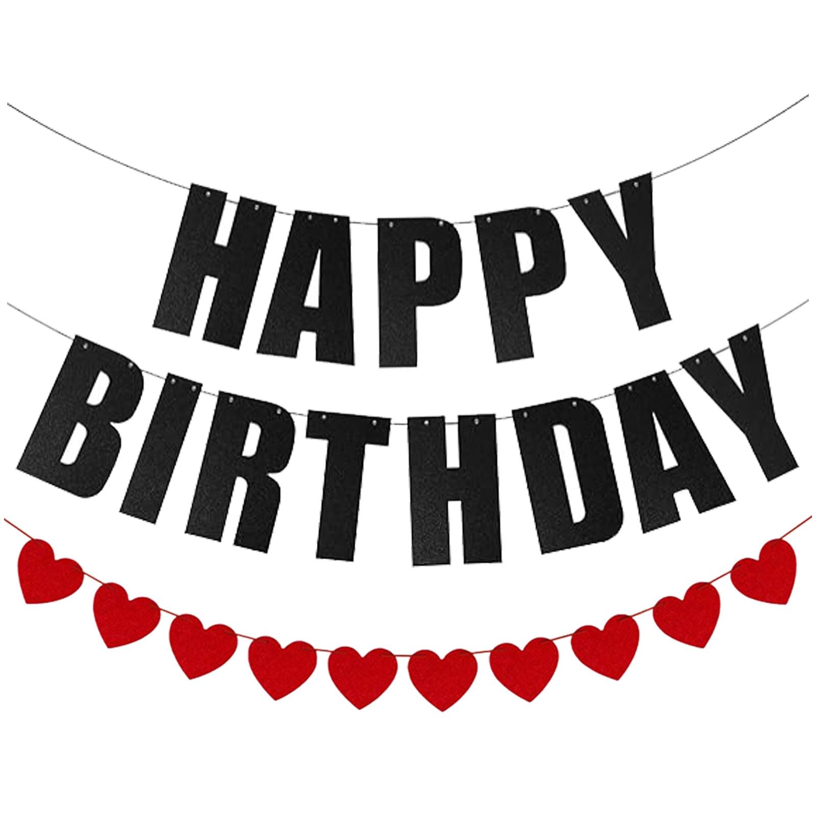 Happy Birthday Banner for Birthday Party Decorations (Love)