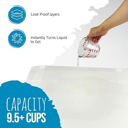 Miniatura 4 de Premium XXL - Almohadillas para cachorros con pestañas adhesivas, almohadillas para perros extra grandes (30 x 36), a prueba de fugas, extra