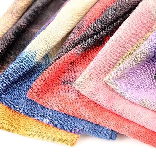 Image of DRESHOW 6 Pack Yoga Sports Headbands for Women Elastic Non-Slip Printed Headbands Running Workout Hair Bands
