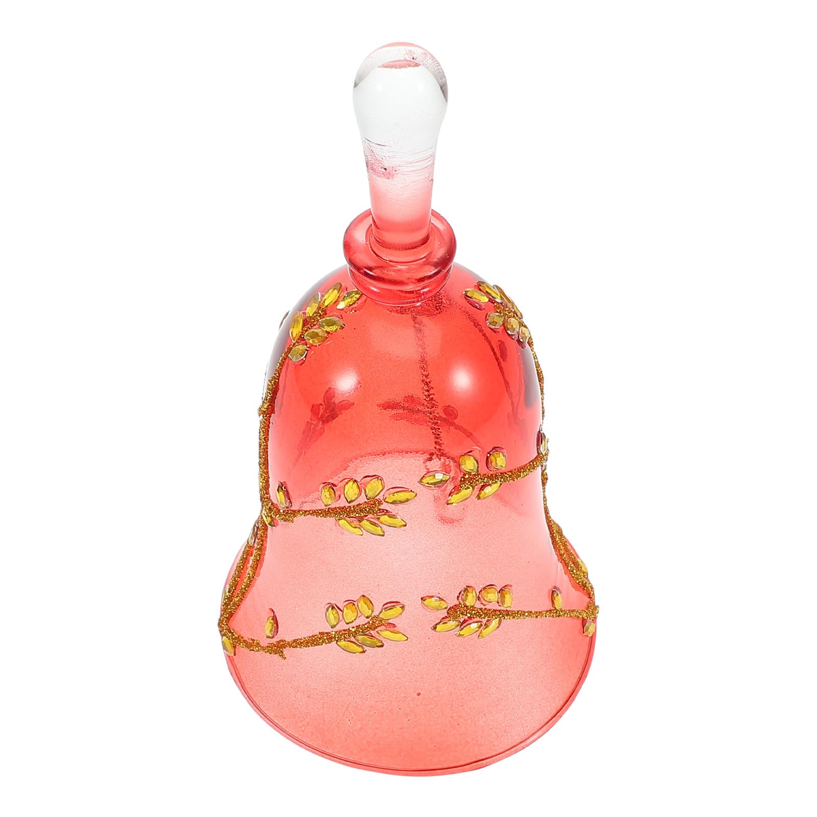TOYANDONA 4 Piezas Campana de Mano de Vidrio Roja para Cena Navideña,