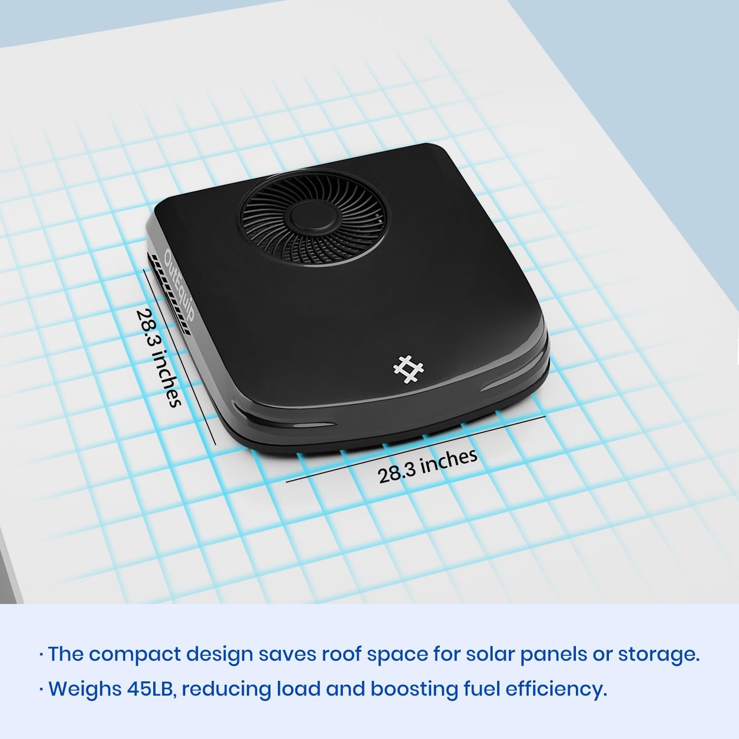 12V Rv Rooftop Air Conditioner With Heater, 10,000 Btu Low P...