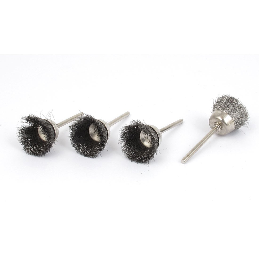 Aexit 25mm Dia Wire Wheels & Brushes Steel Wire Polishing Cup Brushes Jewelry Cleaning Buffing Wheel Power Brus Tools 4pcs
