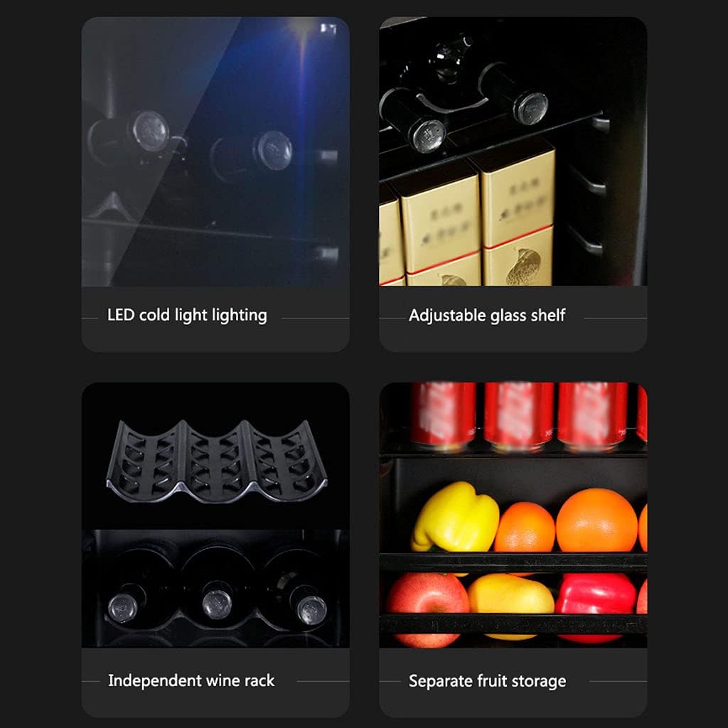 Freestanding Wine Cellars Constant Temperature Wine Temperature Range: -2~15°C LED Lighting Multiple Capacity Options: 75~161L Suitable for Office Leisure Club Home (Without Transformer 128L)