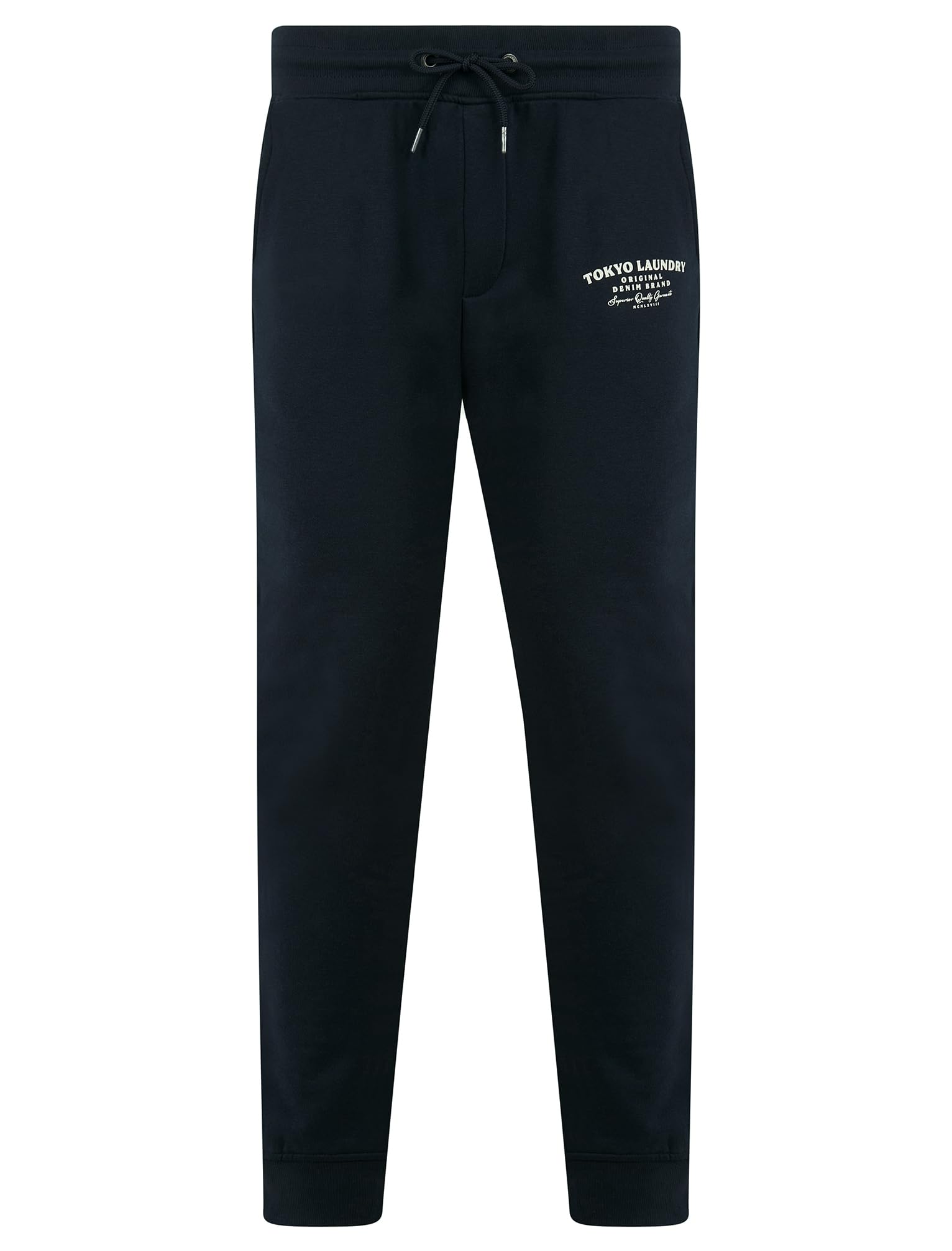 Tokyo Laundry Men's Sky Captain Navy 'Hookstone' Brushback Fleece Cuffed Joggers