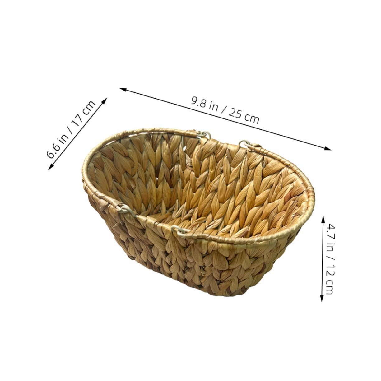 Cabilock Woven Basket with Handle for Fruit Vegetables and Snacks Rustic Storage Container for Home Organization and Display and Convenient Design