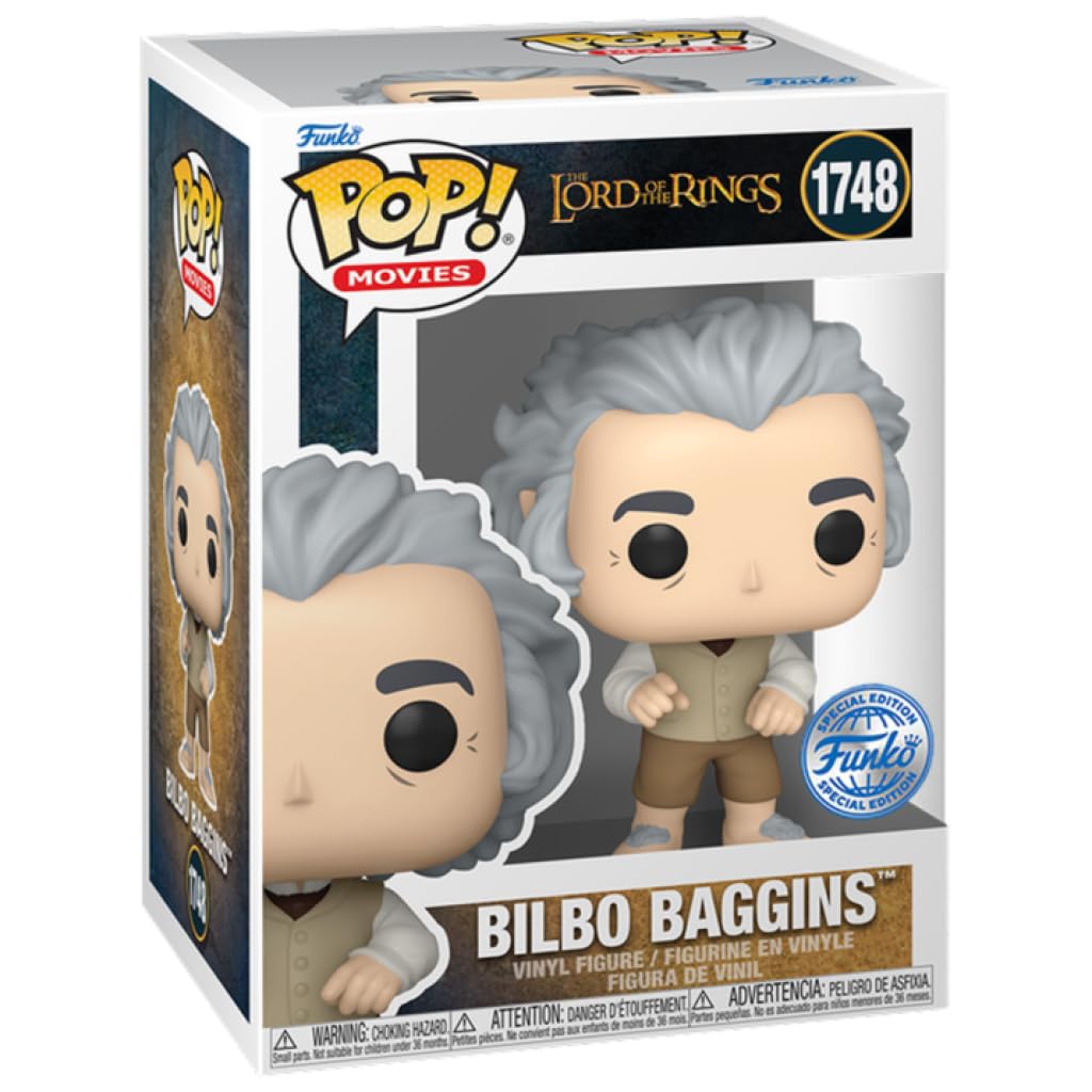 Funko Pop! Movies: The Lord of the Rings - Bilbo Baggins Exclusive #1748, Multicolor - Image 2
