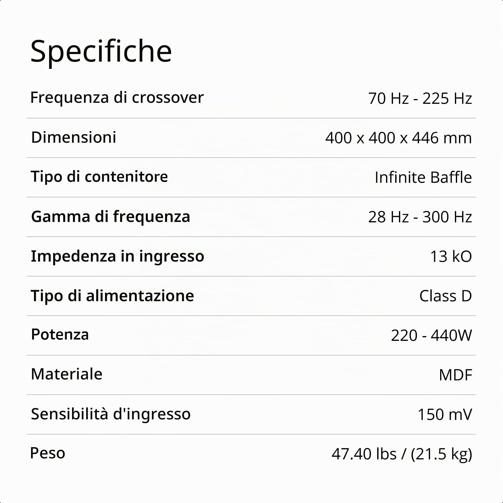 Q ACOUSTICS Q B12 - Subwoofer nero lucido, con sistema a deflettore infinito, driver da 12", amplificatore di classe D da 220 watt, bobina vocale da 50 mm, subwoofer attivo per sistemi musicali Hi Fi