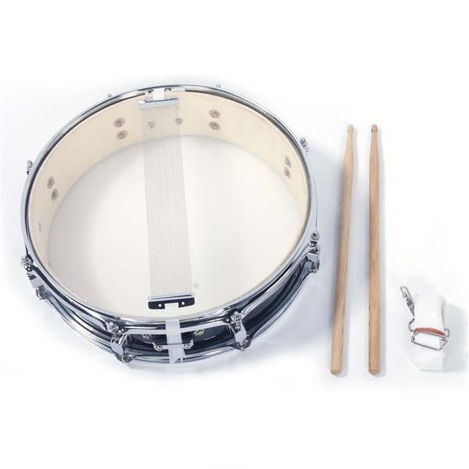 Snare Drum Set, Snare Drum 13" x 3.5" Snare Drum Kit, Excellent Sound, Classic Appearance, Includes Drum Key, Drumsticks and Strap, Black