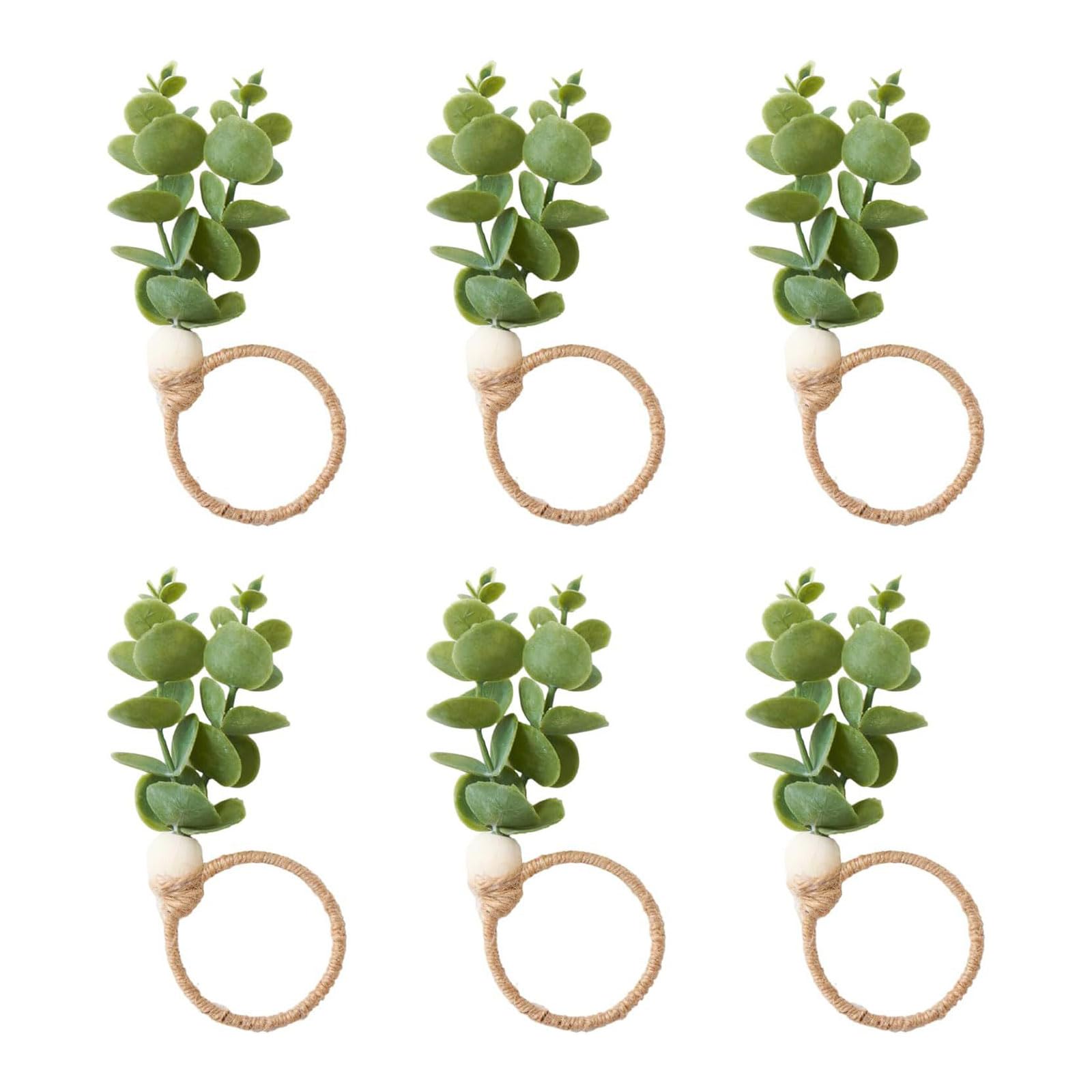 6 / 12Pcs Rustics Napkin Buckle Simple Elegant Napkin Home Dinner Table Decors for Christmas Weddings Party Serviettes Dining Table