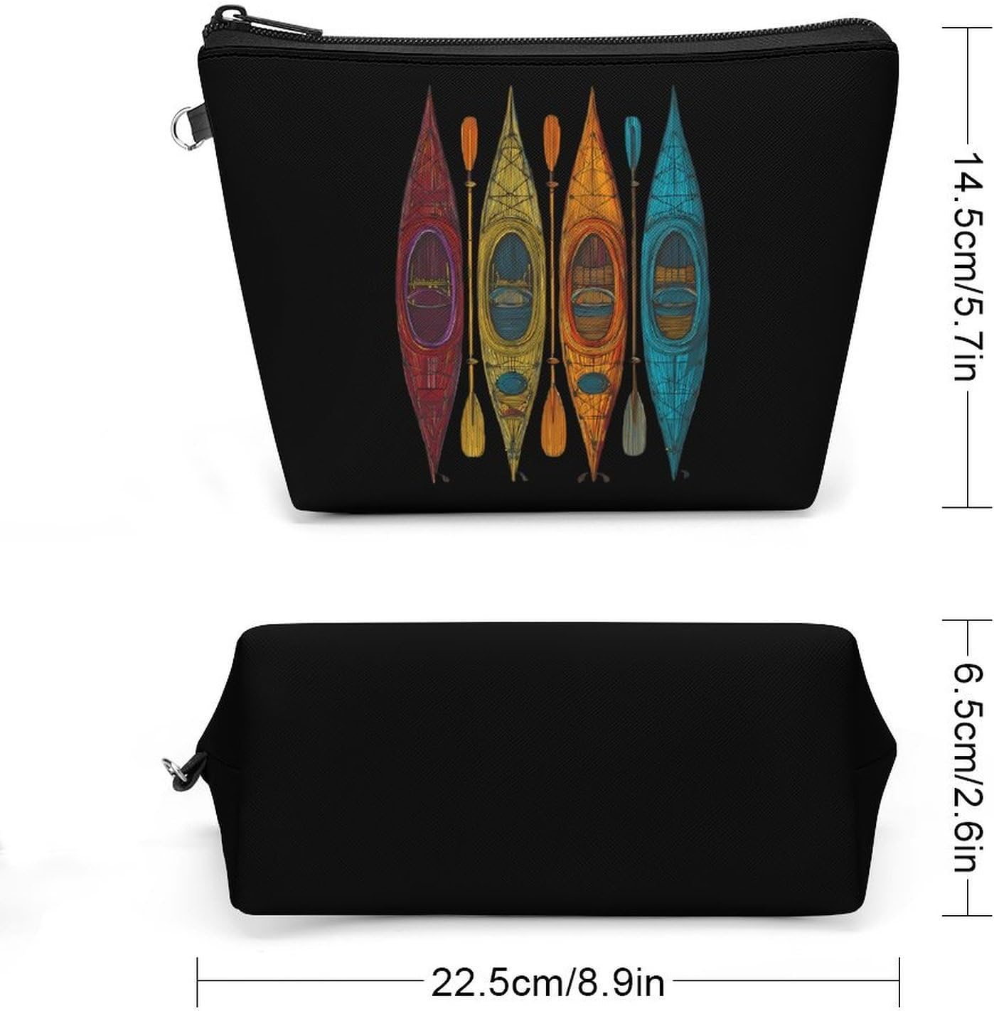 Colorful Kayaks Women's Makeup Bag for Purse image 2