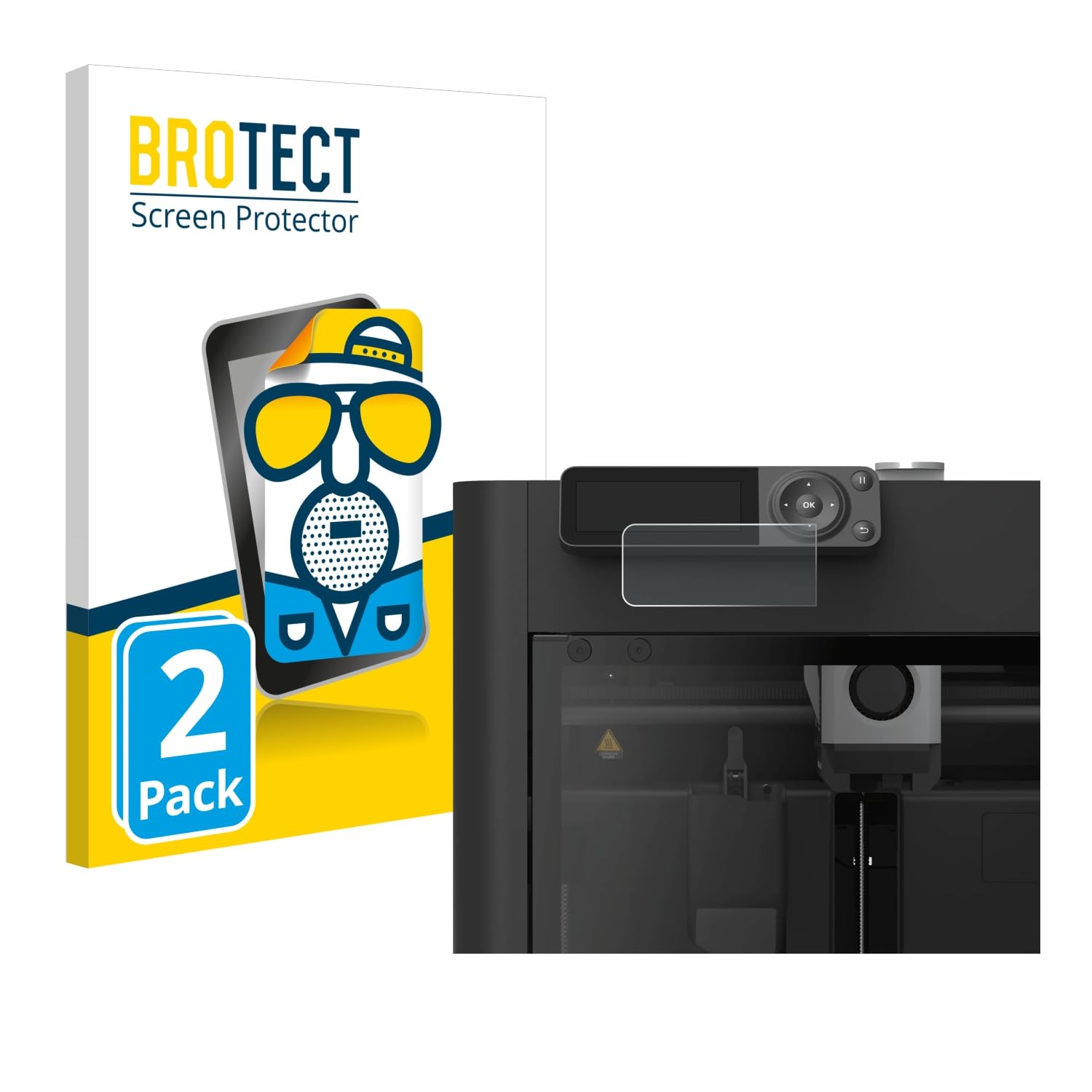 brotect Pellicola Vetro Opaca per Bambu Lab X1-Carbon 3D Printer Protezione Schermo [Anti-Riflesso, Durezza 9H