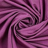 Mondo Tessuti - Tessuto in Lycra Lucida Elasticizzato per la Realizzazione di Vestiti - Morbido al Tatto - Altissima Qualità - Quantità 1 = 1 Metro Lineare Altezza Fissa 150cm (Prugna)