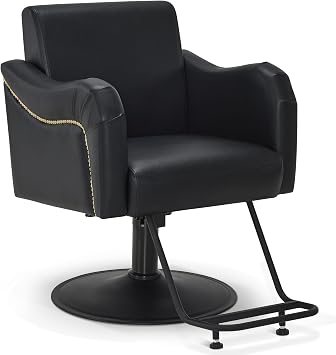 BarberPub Salon Chair for Hair Stylist, Black Hydraulic Styling Barber Chair for SPA&Home Salon, Barbershop 9434
