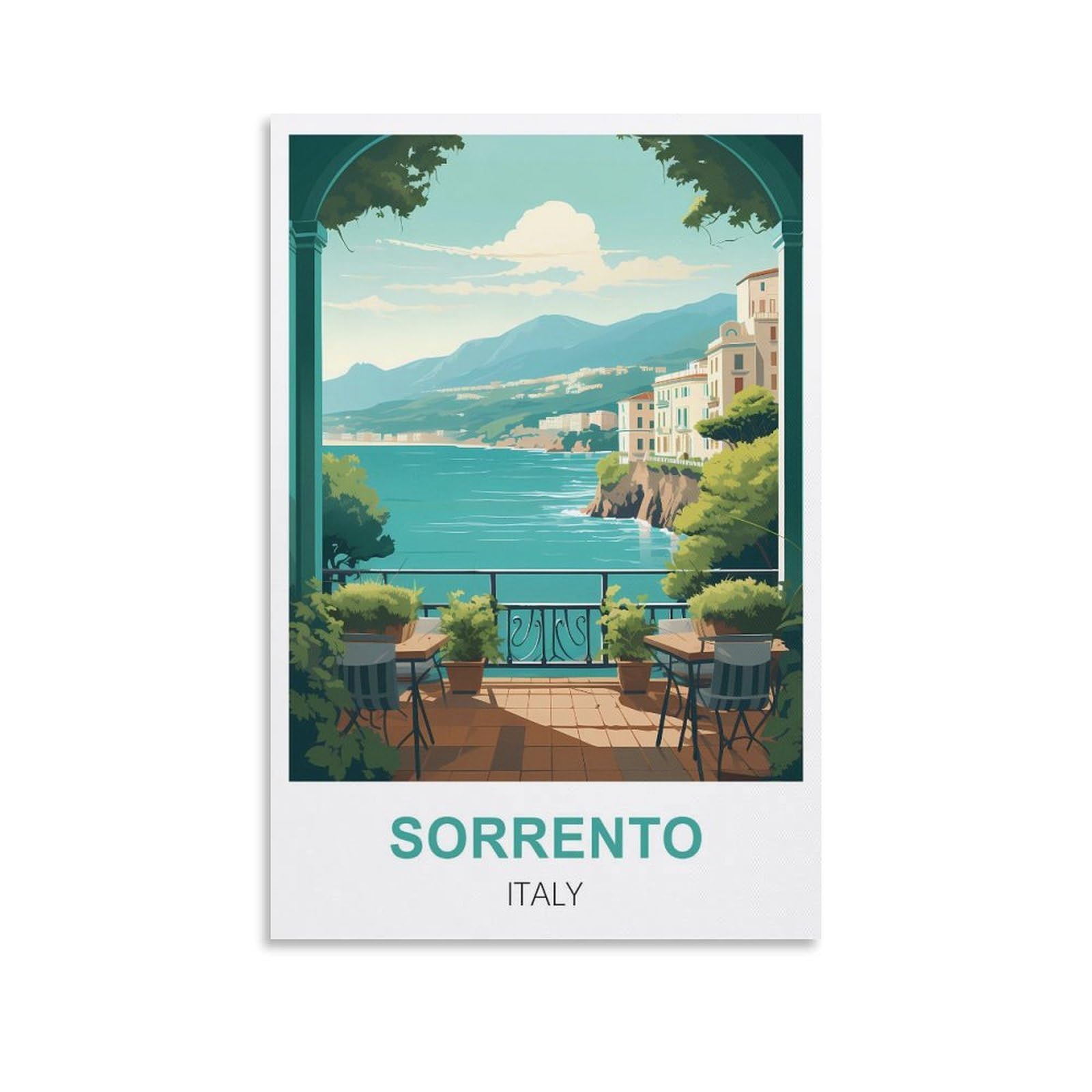 Ezmlfa A258 Paint By Numbers For Adults And Children Sorrento Italy Diy Acrylic Painting By Numbers For Children & Adults & Beginners 30X40cm