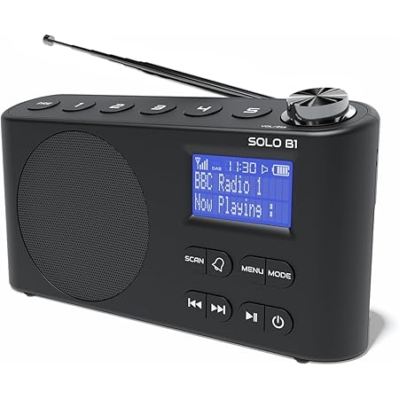 DAB DAB+ FM Digital Radio, Bluetooth, Portable, Dual Alarm ...