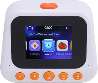 WALFRONT AI Intelligent Time Clock, Learning Robot Reminder for Children, Voice Multifunctional Translation Early Education Machine with Acc HiFi Speaker Type C Charging Interface