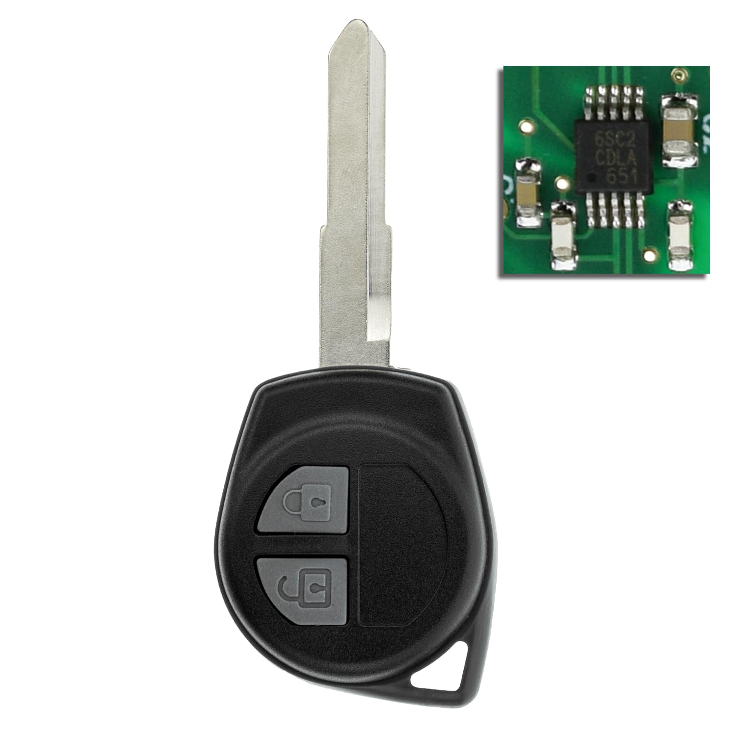 MT-KEY 2 Tasten Funk Schlüssel 434MHZ kompatibel FIAT Sedici Opel Agila Suzuki SX4 Grand Vitara JT Splash Swift 433,05MHz Autoschlüssel