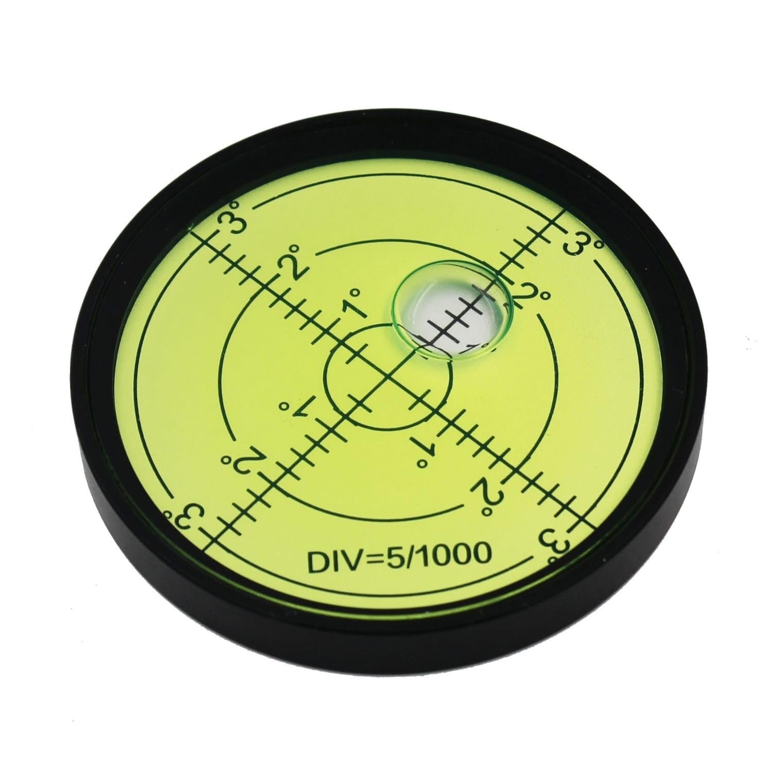 ultra-thin circular bubble level easy to carry spirit level with metal case high-accuracy compact for machinists, carpenters, machinery setup, rv leveling, workshop, black case